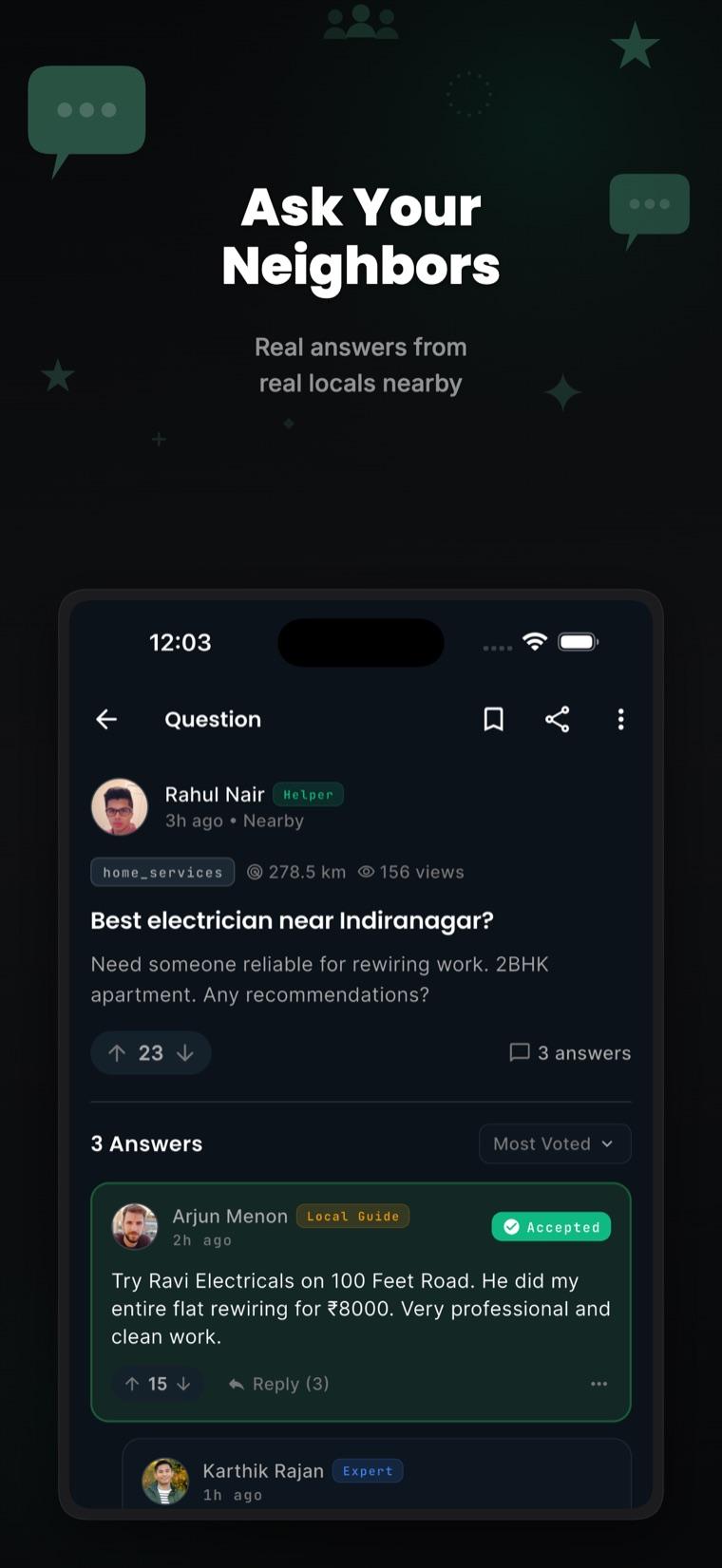 Location-based Q&A — ask your neighbors anything