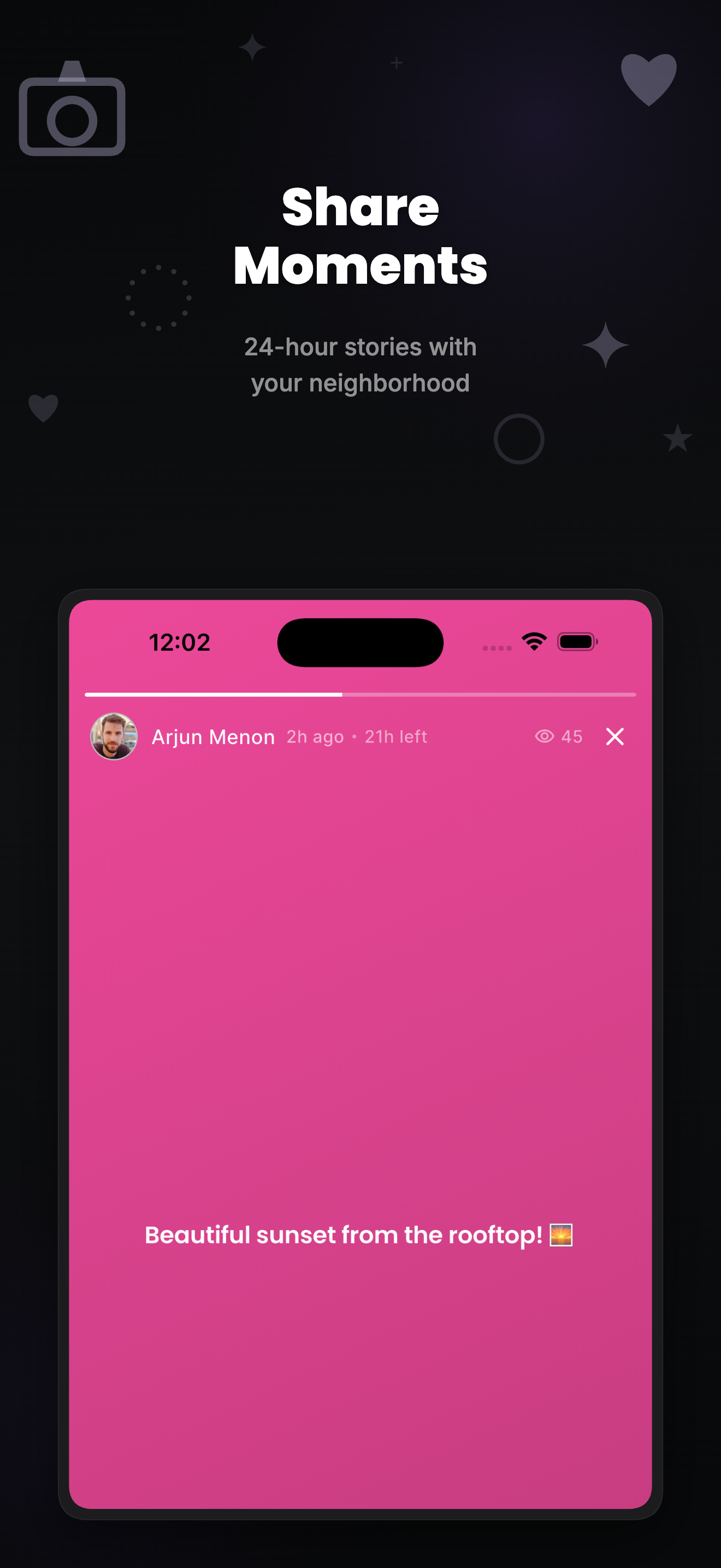 Share Moments — Stories